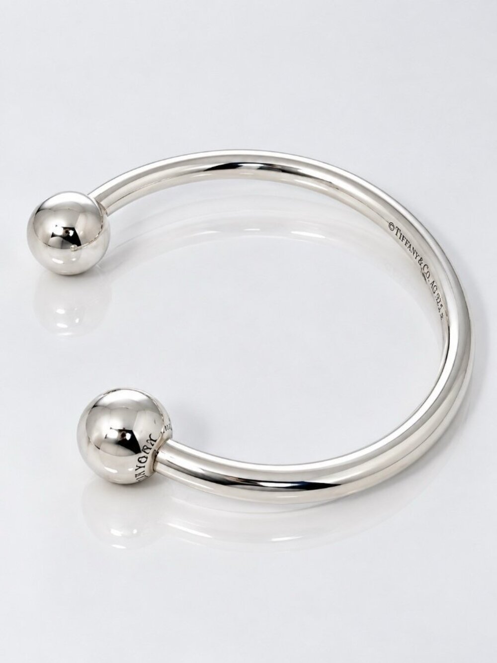 Tiffany & Co. HardWear Ball End Horseshoe Cuff Bracelet Small 6" in 925 Silver